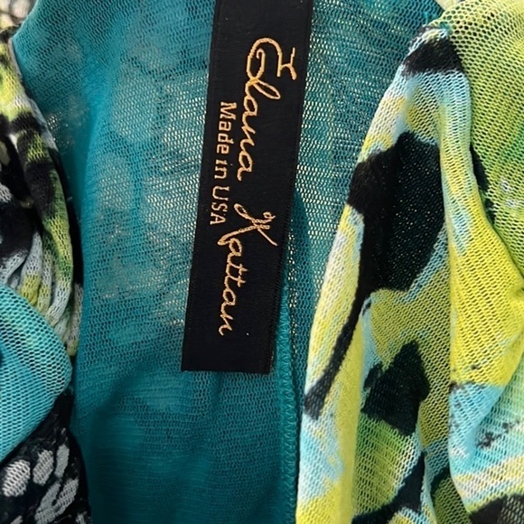 Elana Kattan,WOW!Incredible Wide Ruched Chiffon Vibrant Cami,Made in USA,Stretch - Picture 13 of 13